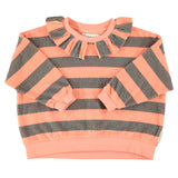 Striped Sweatshirt with Collar