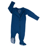 Deep Navy Zipper Footie
