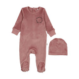 Girls Logo Velour Footie