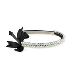 Molly Double Strand Pearl Grosgrain Bow Headband