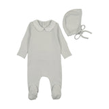 Blue B Collar Footie + Bonnet