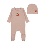 Pink Bead Applique Footie
