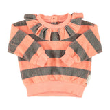 Striped Sweatshirt with Collar