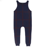 Plaid Knit Overalls