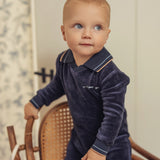 Boys Velour Polo Footie