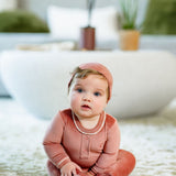 Pink Velour Grandpa Footie