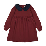 Sweet Campaign Denim Collar Sweatshirt Dress
