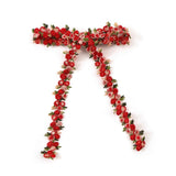 Gia Embroidered Floral Longtail Clip