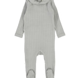 Fine Pointelle Peter Pan Collar Footie