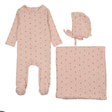 Pale Pink Bitsy Floral Footie