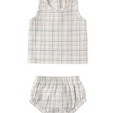 Plaid Woven Tank Set