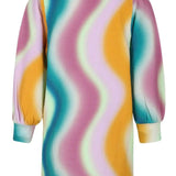 Corvina Spray Waves Print Sweatshirt Dress