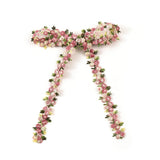 Gia Embroidered Floral Longtail Clip