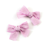 Esmae Lace Trimmed Linen Double Clip Set