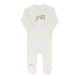 Girls Velour Pocket Full of Flowers Footie