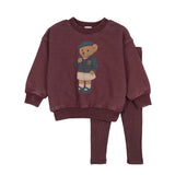 Girl Bear Sweatshirt Set