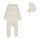 Milk Ballard Print Footie with Bonnet