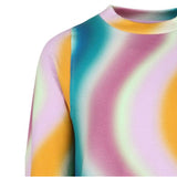 Corvina Spray Waves Print Sweatshirt Dress