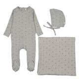 Pale Blue Bitsy Floral Footie