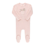 Girls Velour Pocket Full of Flowers Footie