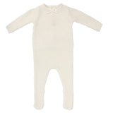 Girls Knit Collar Footie