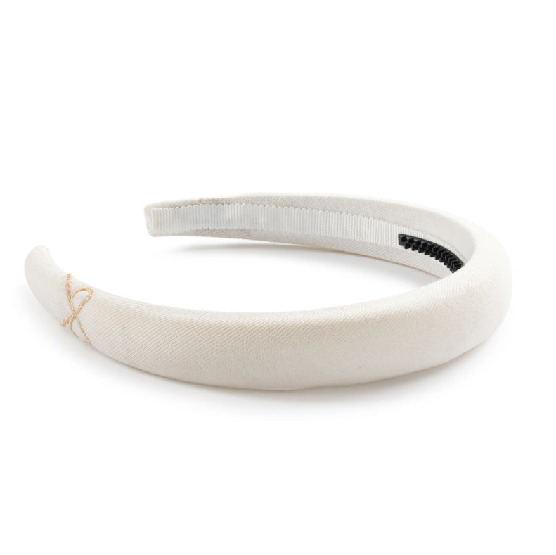 Halo Luxe Marshmallow Signature Bow Logo Padded Headband