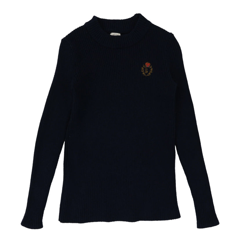 Crest Knit Mockneck