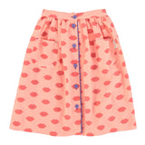 Piupiuchick Long Skirt With Coral Lips