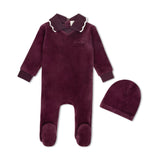 Girls Velour Polo Footie