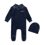 Boys Velour Polo Footie
