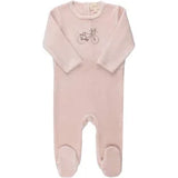 Girls Velour Bicycle collection Footie