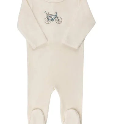 Boys Velour Bicycle Collection Footie