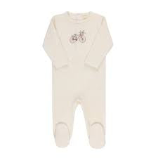 Girls Velour Bicycle collection Footie