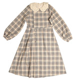 Plaid Dress with Peter Pan Lace Collar