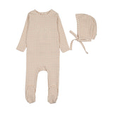 Pale Pink Gingham Bebe Footie