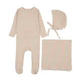 Pale Pink Gingham Bebe Footie