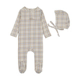Oat Tartan Print Footie Set