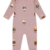 Girls Teddy Pattern Lounge Footie