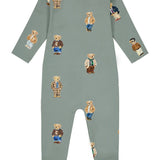 Boys Teddy Pattern Lounge Footie