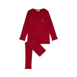 Girls Ruffle Grandpa Loungewear Set