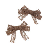 Ivy Scalloped Lace Double Clip Set