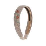 Josie Floral Embroidered Ribbed Knit Headband