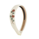 Josie Floral Embroidered Ribbed Knit Headband