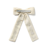 Celesse Velvet Hand Embroidered Beaded Longtail Clip