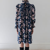 Lilac Floral Printed Cord Dress