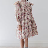 Antique Floral Printed Cord Dress