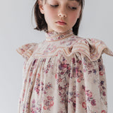 Antique Floral Printed Cord Dress