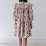Antique Floral Printed Cord Dress