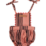 Pink and Black Striped Romper