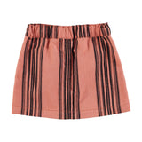 Pink and Black Striped Skirt